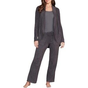 Barefoot Dreams CozyChic Lite Knit Gray Cardigan Style 452 Size XS/S